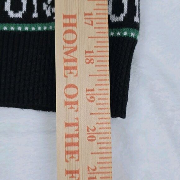 Girls Christmas Sweater Size 10T Black Knit Santa Reindeer Pullover Holiday - Picture 7 of 9